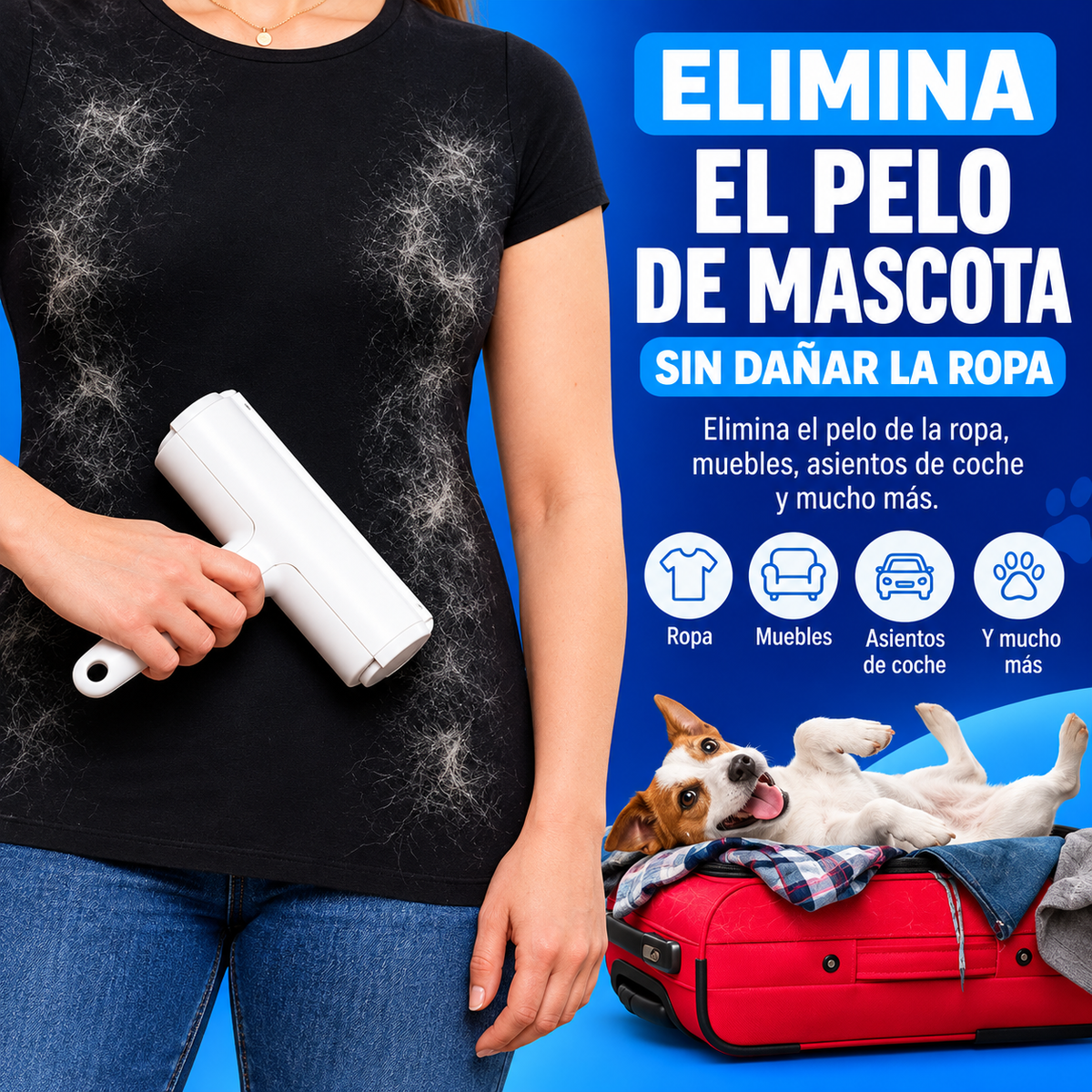 Rodillo quitapelos para mascotas